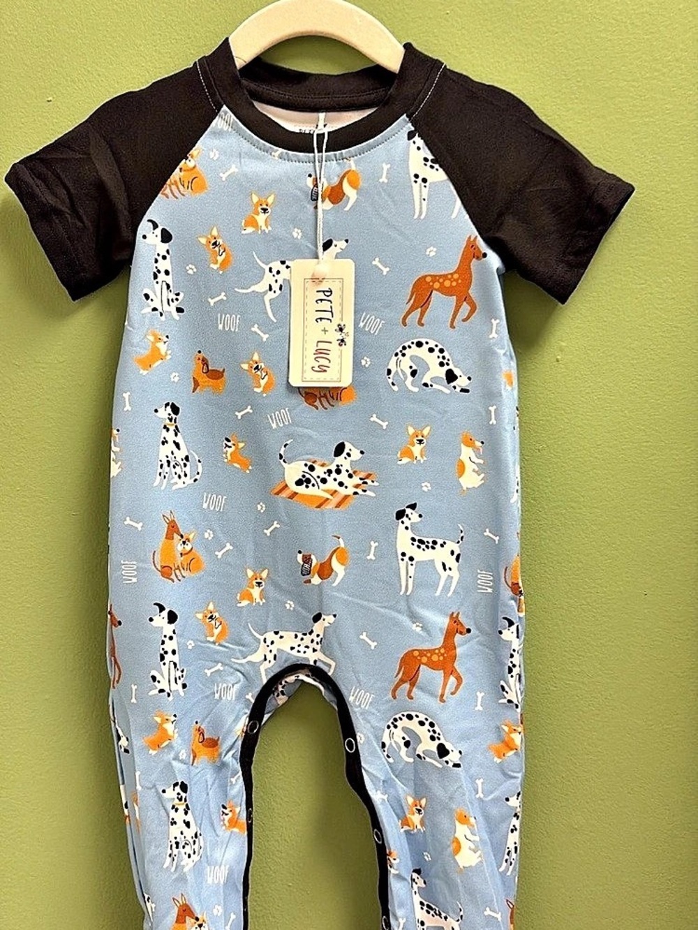 Pete + Lucy Baby Animal Print Footie